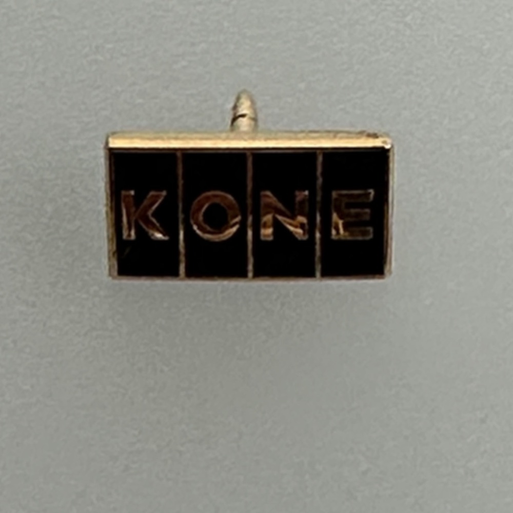 10k Gold KONE Black and Gold Pin - Picture 5 of 7